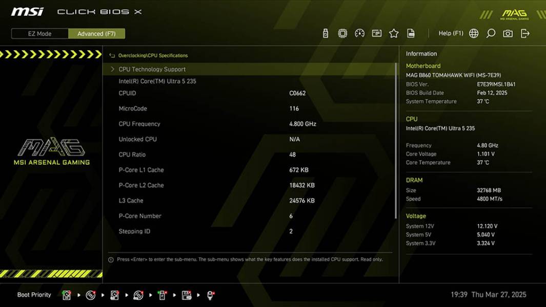 MSI MAG B860 TOMAHAWK WIFI-5